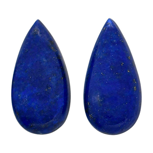 Lapis Lazuli Pair 10x20x4.7 mm Pear Shape Polished Gemstone LS74-04527