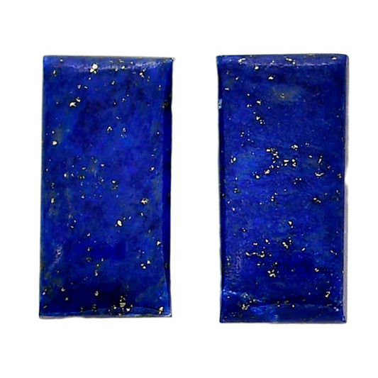 Lapis Lazuli Pair 10x20x4.5 mm Baguette Shape Polished Gemstone LS74-04530