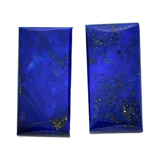 Lapis Lazuli Pair 10x20x4.5 mm Baguette Shape Polished Gemstone LS74-04531
