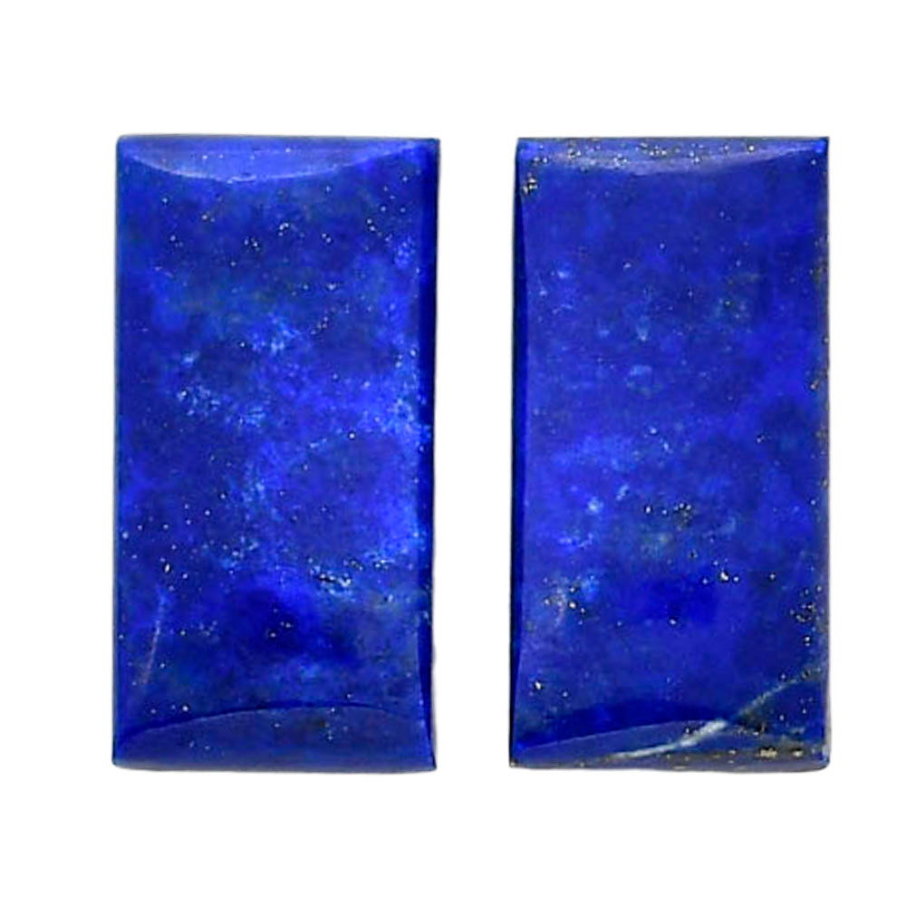 Lapis Lazuli Pair 10.2x20x4.5 mm Baguette Shape Polished Gemstone LS74-04532
