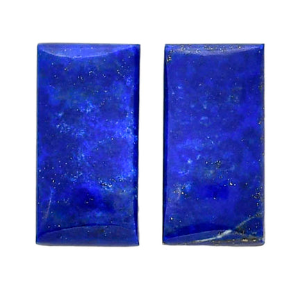 Lapis Lazuli Pair 10.2x20x4.5 mm Baguette Shape Polished Gemstone LS74-04532