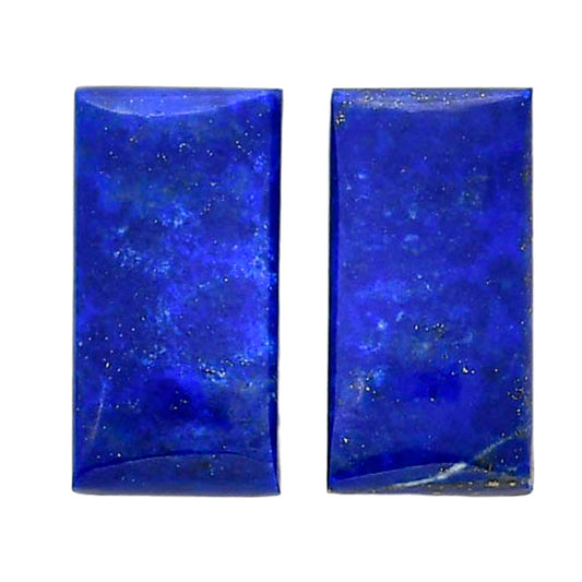 Lapis Lazuli Pair 10.2x20x4.5 mm Baguette Shape Polished Gemstone LS74-04532