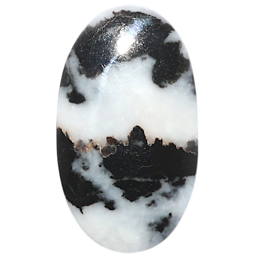 Black Zebra Jasper 14.2x24.8x4 mm Oval Shape Polished Gemstone LS75-08182