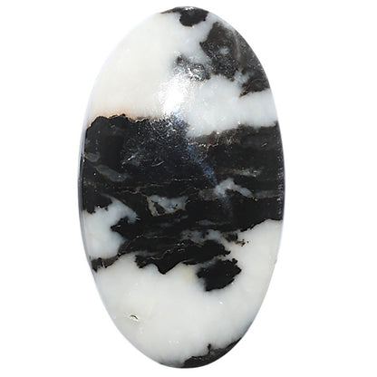 Black Zebra Jasper 19.8x34.35x5.5 mm Oval Shape Polished Gemstone LS75-08185