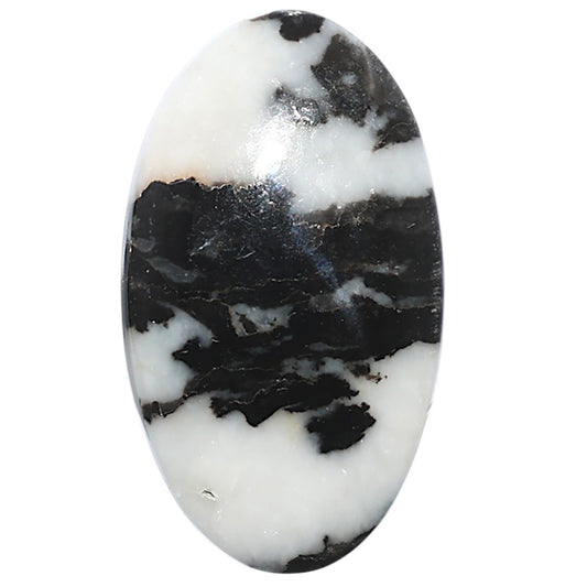 Black Zebra Jasper 19.8x34.35x5.5 mm Oval Shape Polished Gemstone LS75-08185