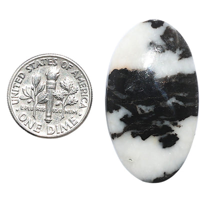 Black Zebra Jasper 19.8x34.35x5.5 mm Oval Shape Polished Gemstone LS75-08185