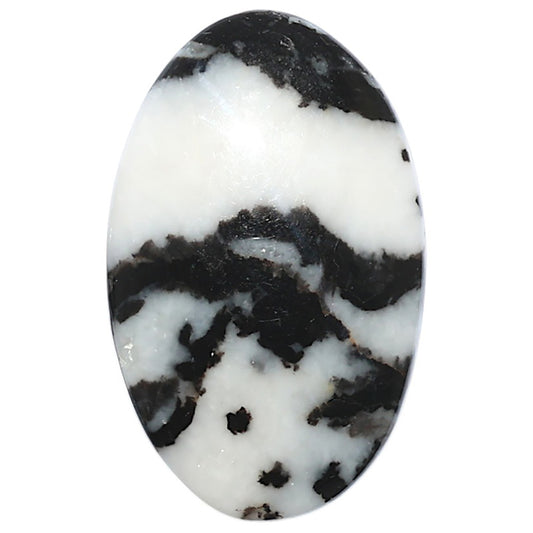 Black Zebra Jasper 21.7x34.6x5 mm Oval Shape Polished Gemstone LS75-08189