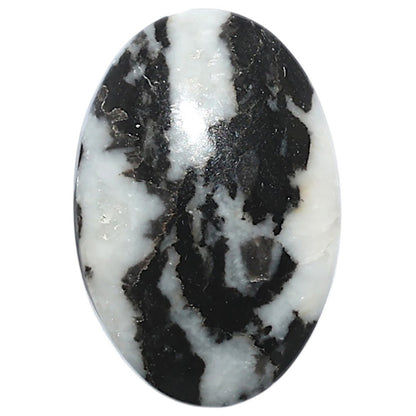 Black Zebra Jasper 20x29.9x6.2 mm Oval Shape Polished Gemstone LS75-08190