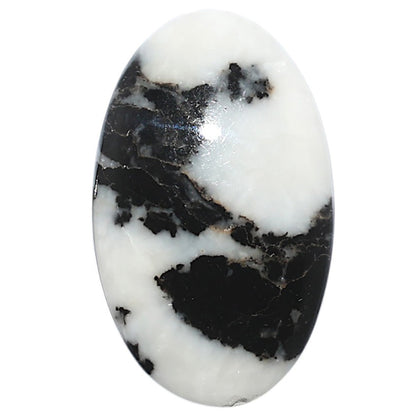 Black Zebra Jasper 19.7x32.5x5.8 mm Oval Shape Polished Gemstone LS75-08191
