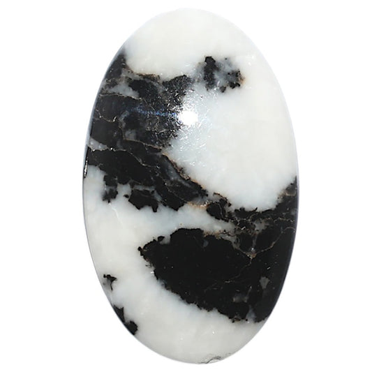 Black Zebra Jasper 19.7x32.5x5.8 mm Oval Shape Polished Gemstone LS75-08191