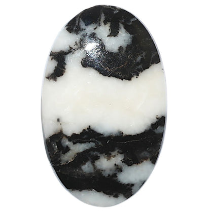 Black Zebra Jasper 19.6x31.4x5 mm Oval Shape Polished Gemstone LS75-08194