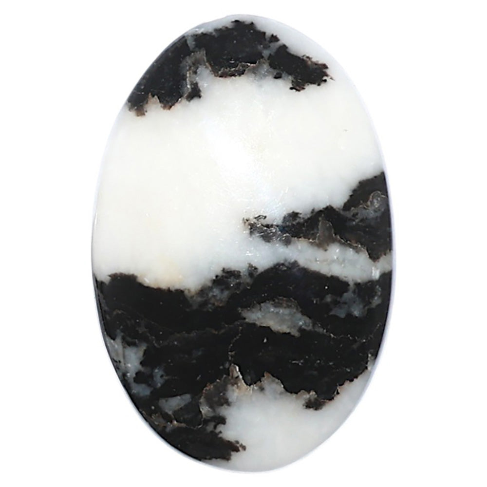 Black Zebra Jasper 19x28.7x5.3 mm Oval Shape Polished Gemstone LS75-08195