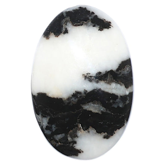 Black Zebra Jasper 19x28.7x5.3 mm Oval Shape Polished Gemstone LS75-08195