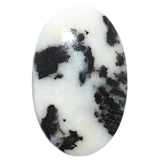 Black Zebra Jasper 19.1x30.5x4.5 mm Oval Shape Polished Gemstone LS75-08197