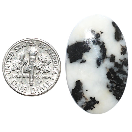 Black Zebra Jasper 19.1x30.5x4.5 mm Oval Shape Polished Gemstone LS75-08197