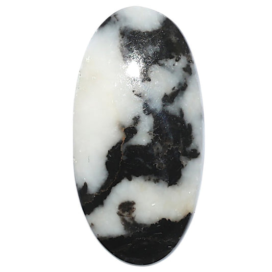 Black Zebra Jasper 16x31.7x5 mm Oval Shape Polished Gemstone LS75-08200