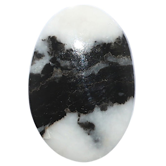 Black Zebra Jasper 17.6x26x5 mm Oval Shape Polished Gemstone LS75-08202