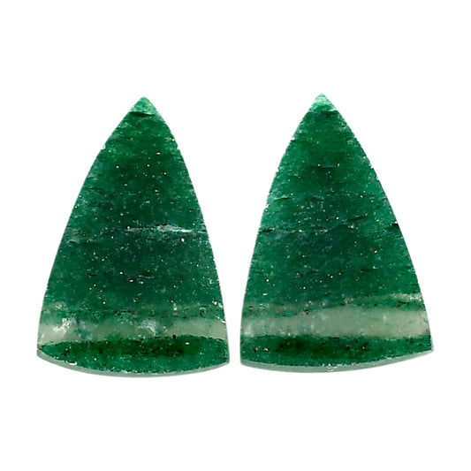 Green Aventurine Pair 14.4x20.8x3.5 mm Fancy Shape Polished Gemstone LS76-04771