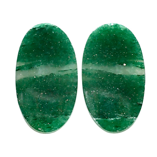 Green Aventurine Pair 12.4x21.7x4 mm Oval Shape Polished Gemstone LS76-04781