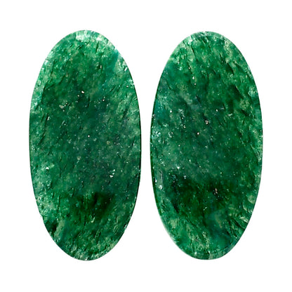 Green Aventurine Pair 12.9x26.1x4 mm Oval Shape Polished Gemstone LS76-04782