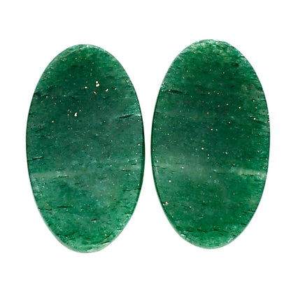 Green Aventurine Pair 13.25x23.3x4 mm Oval Shape Polished Gemstone LS76-04788