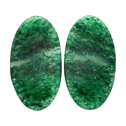 Green Aventurine Pair 14x25.6x4 mm Oval Shape Polished Gemstone LS76-04791
