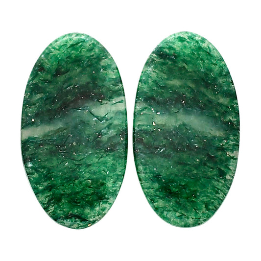 Green Aventurine Pair 14x25.6x4 mm Oval Shape Polished Gemstone LS76-04791