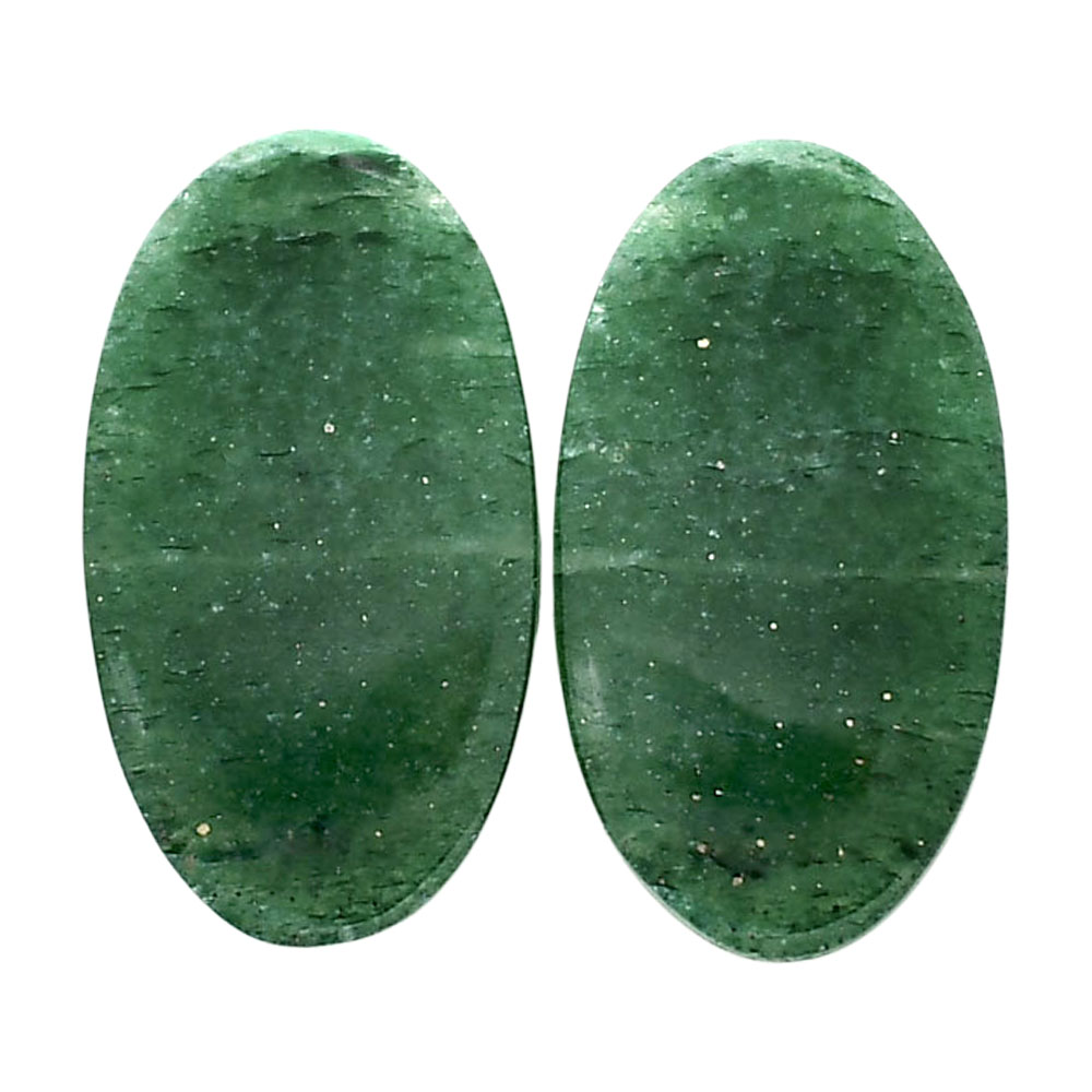 Green Aventurine Pair 14x25x4 mm Oval Shape Polished Gemstone LS76-04792