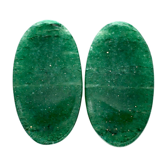 Green Aventurine Pair 14x25x4 mm Oval Shape Polished Gemstone LS76-04792