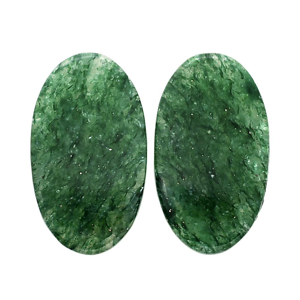Green Aventurine Pair 13.6x23.7x4 mm Oval Shape Polished Gemstone LS76-04794