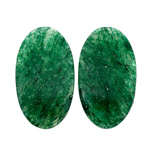 Green Aventurine Pair 13.6x23.7x4 mm Oval Shape Polished Gemstone LS76-04794