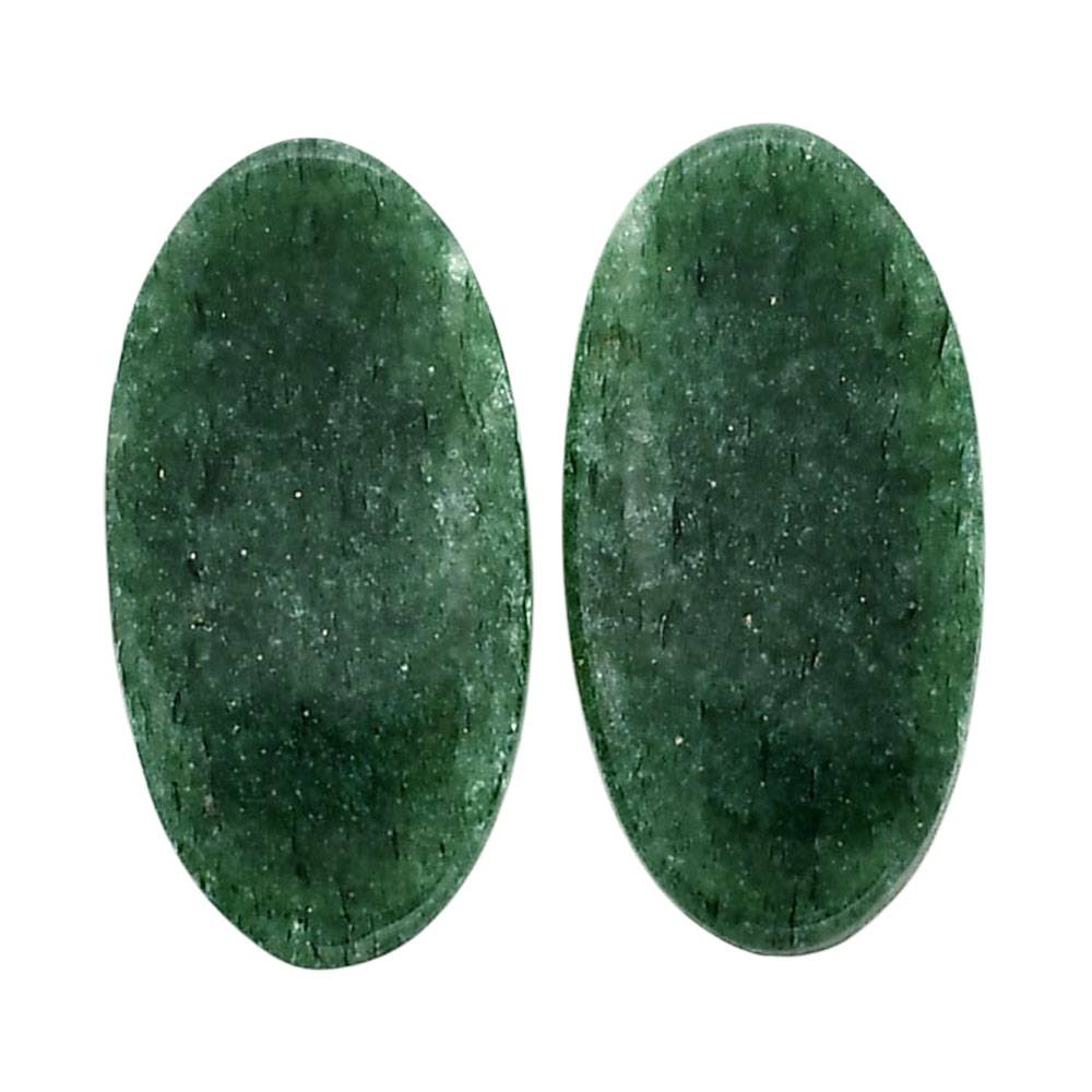 Green Aventurine Pair 12.5x24.5x4.5 mm Oval Shape Polished Gemstone LS76-04797