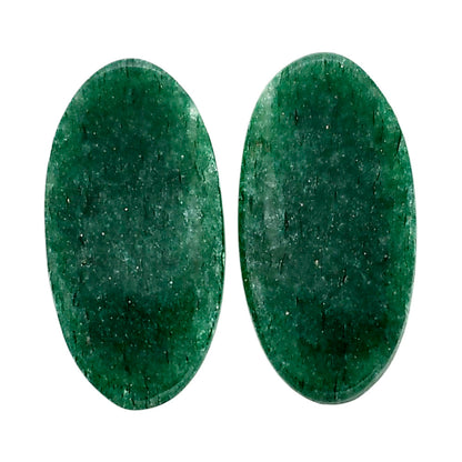 Green Aventurine Pair 12.5x24.5x4.5 mm Oval Shape Polished Gemstone LS76-04797