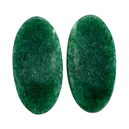 Green Aventurine Pair 12.5x24.5x4.5 mm Oval Shape Polished Gemstone LS76-04797