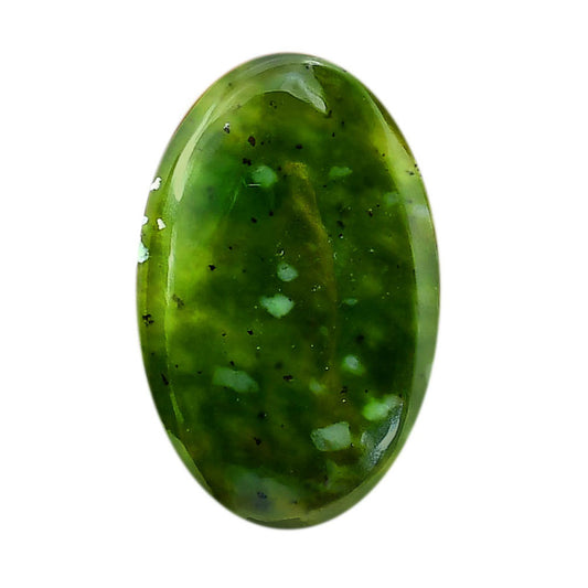 Nephrite Jade 20.8x32.1x5.8 mm Oval Shape Polished Gemstone LS76-05942