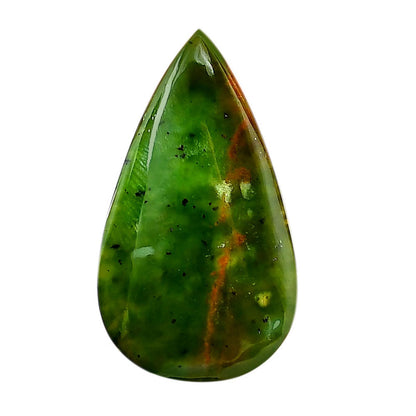 Nephrite Jade 20.7x36.5x5 mm Pear Shape Polished Gemstone LS76-05943