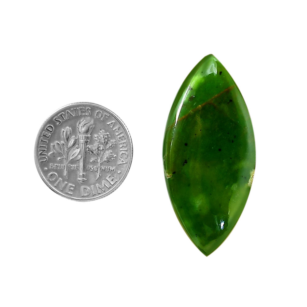 Nephrite Jade 15.9x34.1x4.5 mm Marquise Shape Polished Gemstone LS76-05944