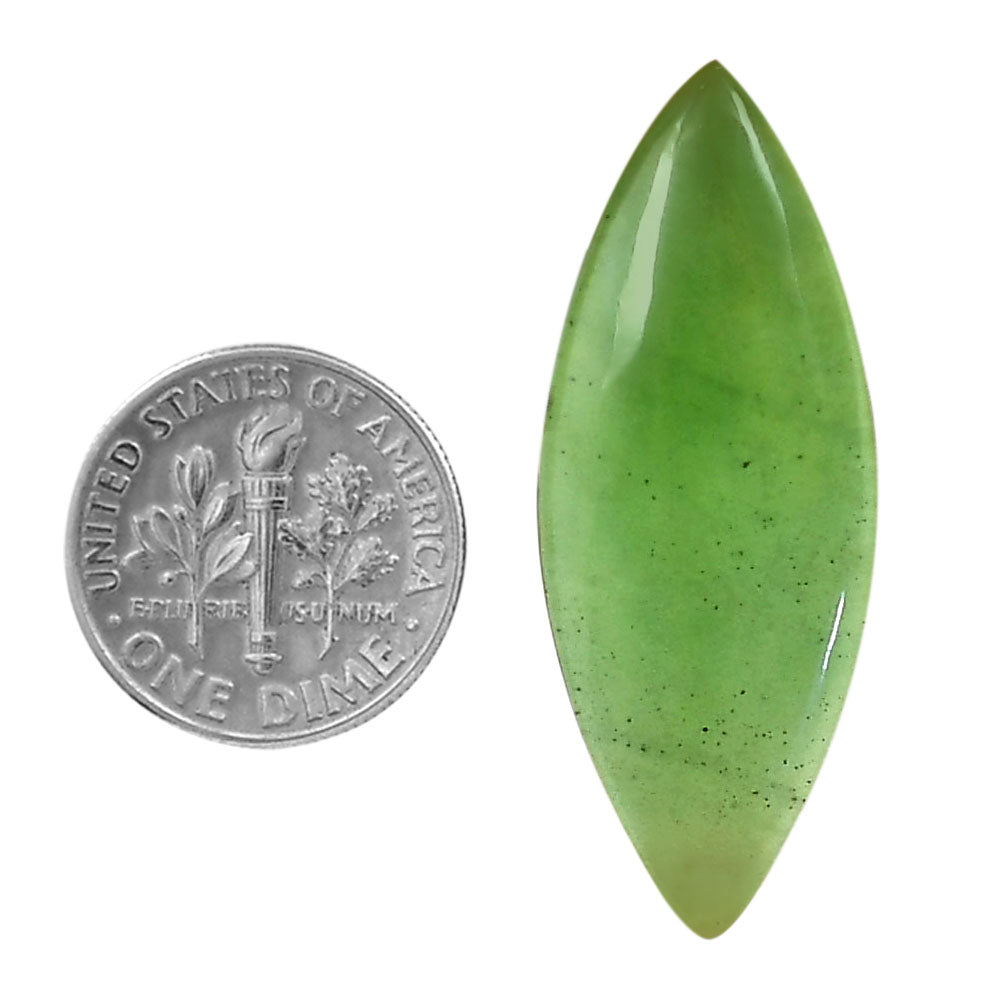 Nephrite Jade 15x38x4.4 mm Marquise Shape Polished Gemstone LS76-05946