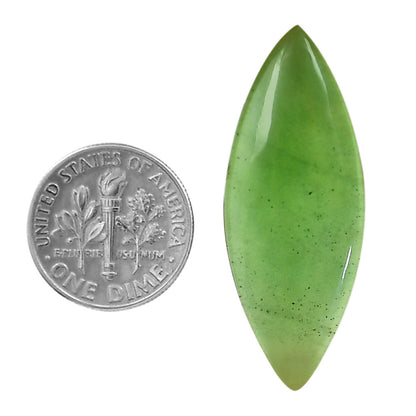Nephrite Jade 15x38x4.4 mm Marquise Shape Polished Gemstone LS76-05946