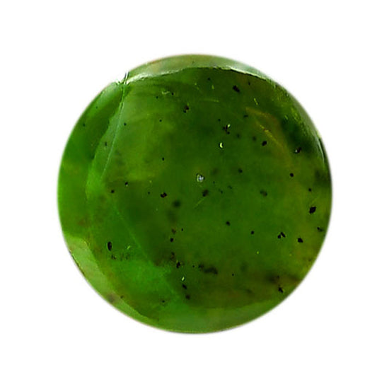 Nephrite Jade 20.7x20.7x4.5 mm Round Shape Polished Gemstone LS76-05948