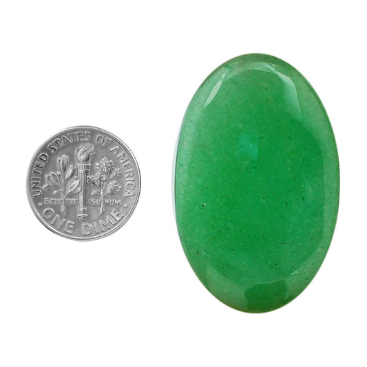 Green Aventurine 25.3x41.2x6 mm Oval Shape Polished Gemstone LS76-06216