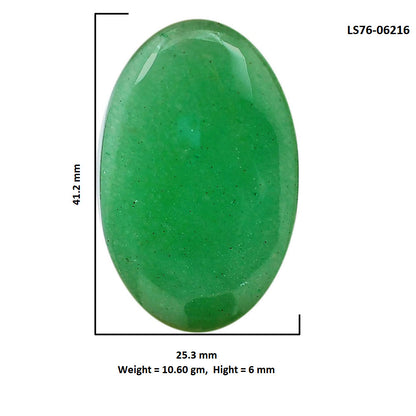 Green Aventurine 25.3x41.2x6 mm Oval Shape Polished Gemstone LS76-06216