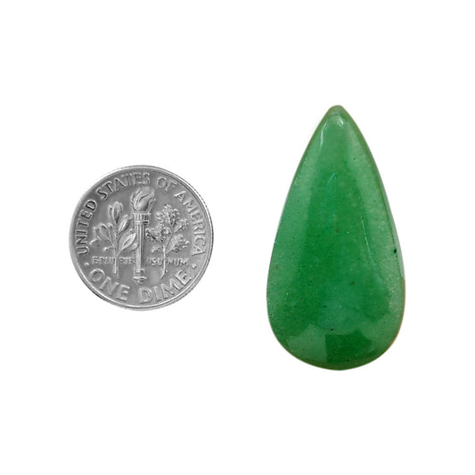 Green Aventurine 17.4x33.6x6 mm Pear Shape Polished Gemstone LS76-06217