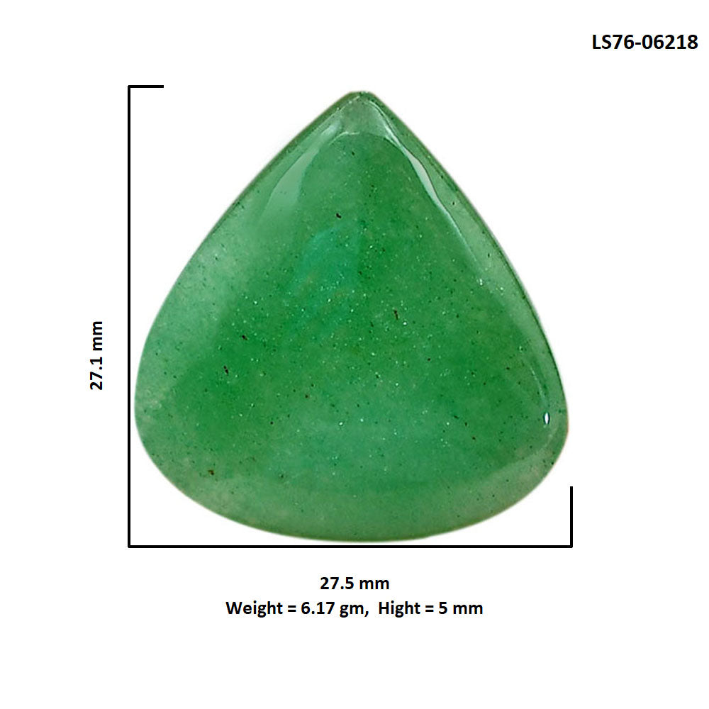 Green Aventurine 27.5x27.1x5 mm Heart Shape Polished Gemstone LS76-06218