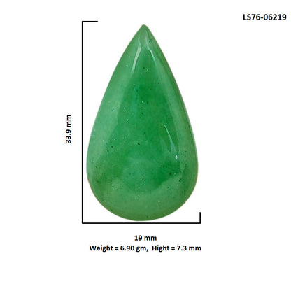 Green Aventurine 19x33.9x7.3 mm Pear Shape Polished Gemstone LS76-06219