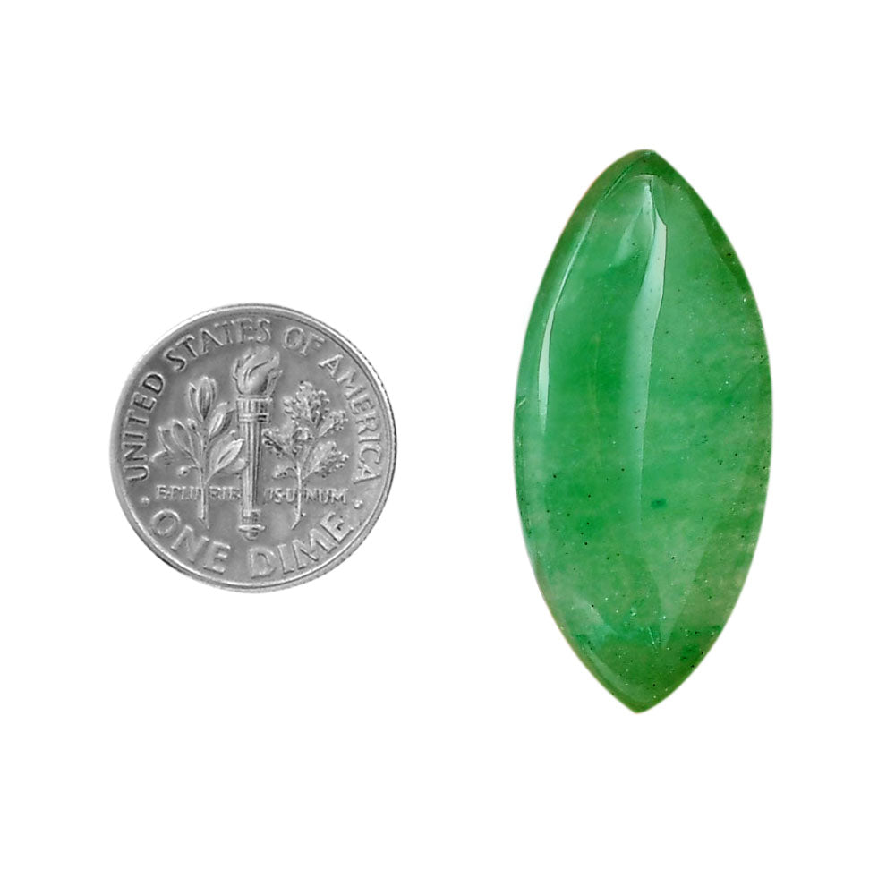 Green Aventurine 16.4x34.5x5 mm Marquise Shape Polished Gemstone LS76-06222