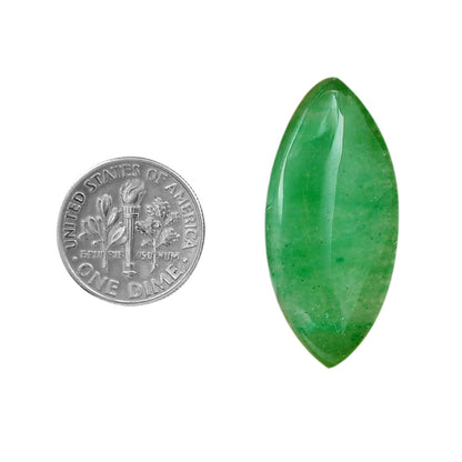 Green Aventurine 16.4x34.5x5 mm Marquise Shape Polished Gemstone LS76-06222