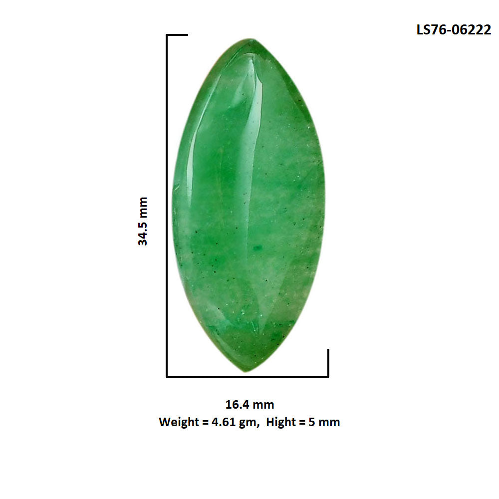 Green Aventurine 16.4x34.5x5 mm Marquise Shape Polished Gemstone LS76-06222
