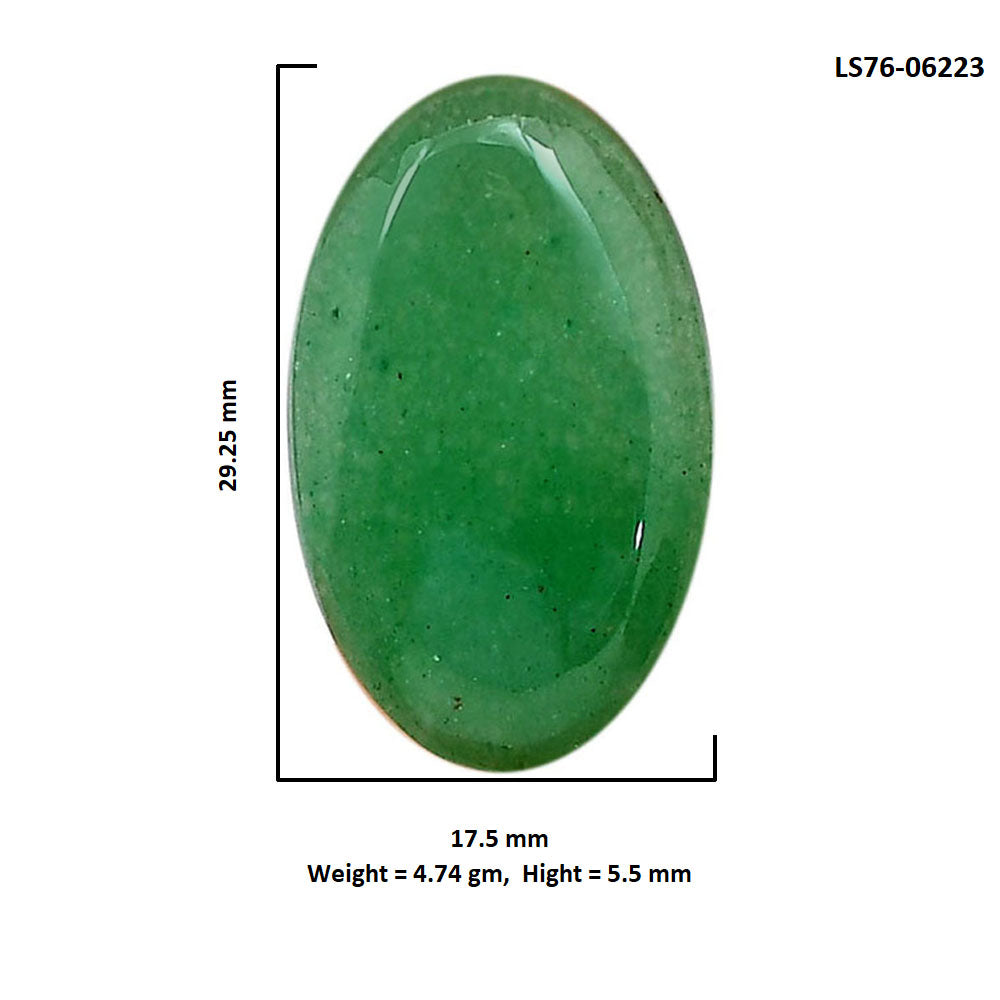 Green Aventurine 17.5x29.25x5.5 mm Oval Shape Polished Gemstone LS76-06223