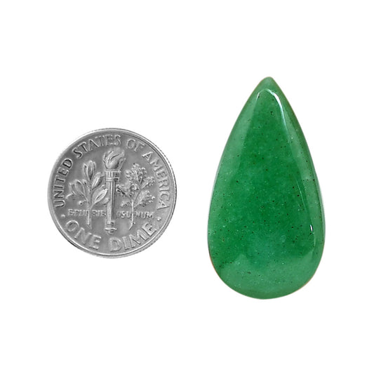 Green Aventurine 16.3x31.15x5 mm Pear Shape Polished Gemstone LS76-06224